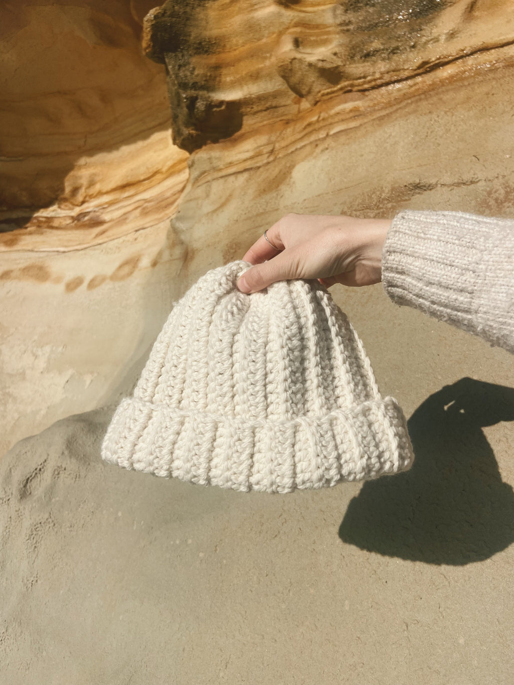 Cream Beanie